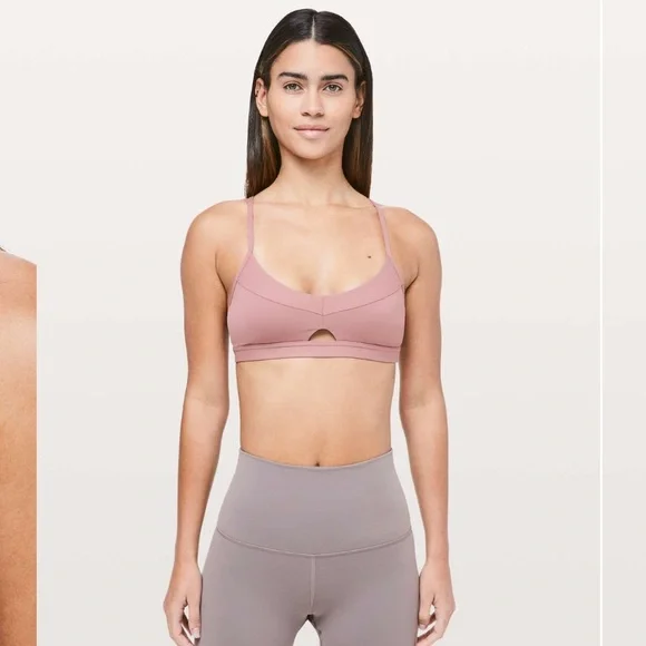 LULULEMON EUC Deeper Breath Spanish Rose Mauve Bralette Sports Bra 6 - Picture 3 of 10